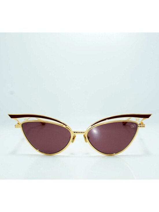 VALENTINO V GLASSLINER VLS-118B-55 Gold Sunglasses Italy designer main image 6